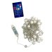 Світлодіодна гірлянда-нитка прозорий дріт 50 LED SFK-03 Bluetooth USB з пультом кулька велика матова 10 м мульти