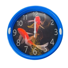 Годинник настінний В08-6 діаметр 22 см з малюнком синій
