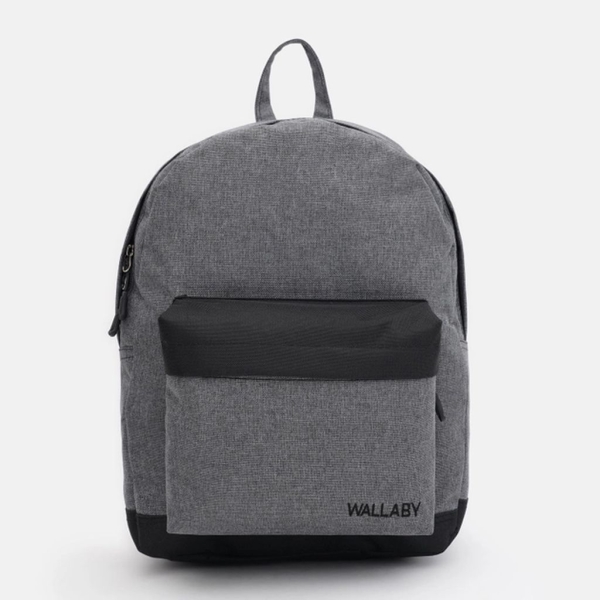 / Рюкзак Wallaby 1356 чоловічий, тканинний, міський, сірий