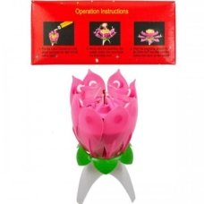 / Свеча для торта музыкальная "Цветок" 10-106