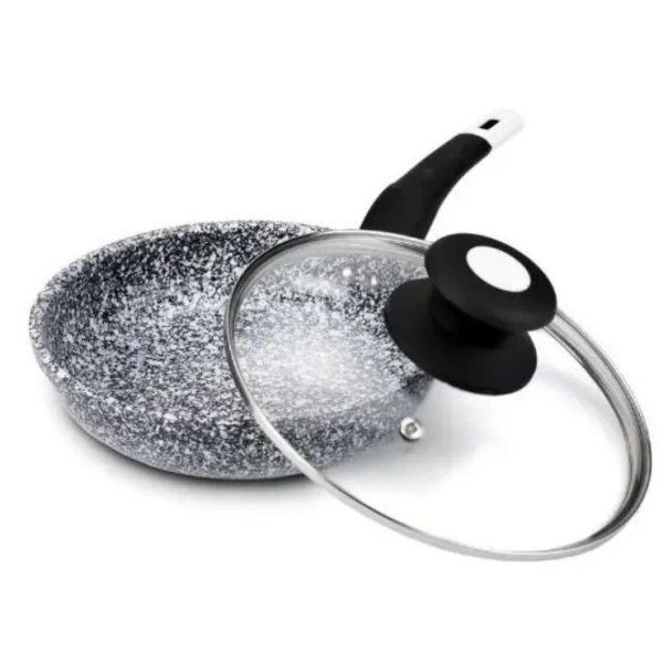 Сковорідка гранітне покриття Unique UN-5112 з кришкою діаметр 20 см