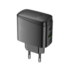 Зарядний блок живлення Type-C+USB HOCO CS63A Bright 65 W 20 V 3.25 A чорний