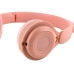 Навушники дитячі бездротові накладні MZ-08M LED MP3 Bluetooth з вушками рожевий