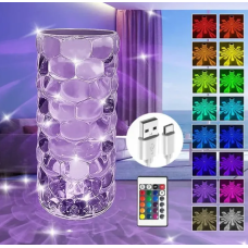 Настільна лампа нічник Діамант RGB для створення атмосфери затишний світильник на акумуляторі 16 кольорів Diamond new