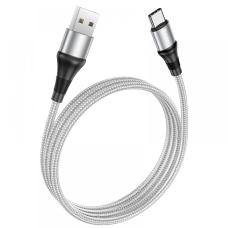 Кабель USB/Type-C 1 м Hoco X50 Excellent 3 А сірий з чорним