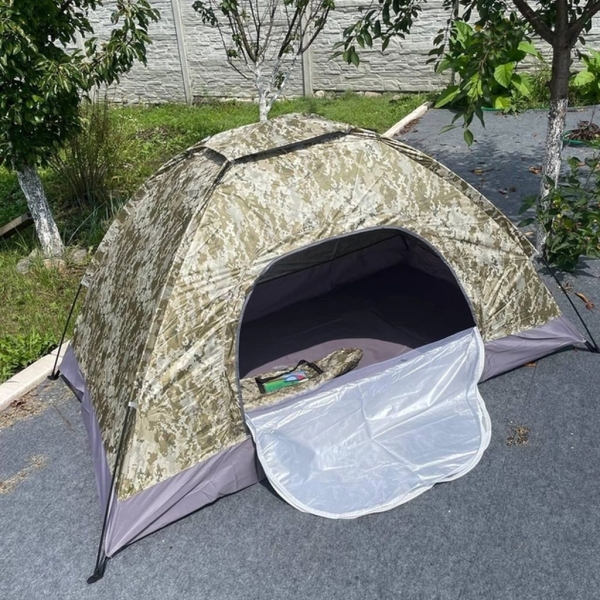 Намет туристичний автоматичний універсальний 4-х місний 2.0 х 2.0 м камуфляж