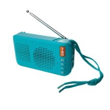 Колонка портативна з сонячною панеллю T&G TG184 Bluetooth FM бірюзовий