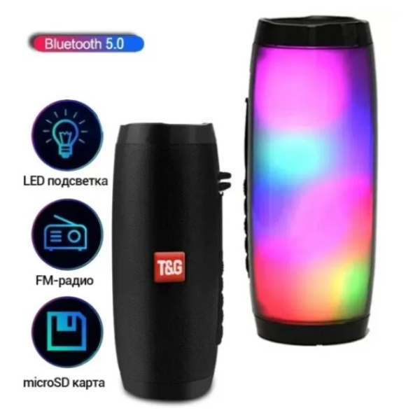 / Портитивная Bluetooth колонка с подсветкой ФМ, влагостойкая TG-157