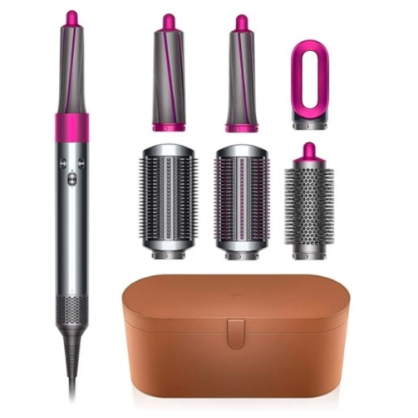 Стайлер багатофункційний Hair Brush (Дайсон) 5в1 з кейсом 1000 Вт ver.2 сірий з рожевим