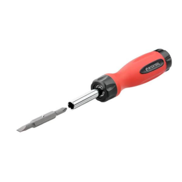 Набір викруток 4в1 Intertool VT-1008 червоний з чорним