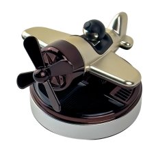 Ароматизатор для авто багаторазовий Літак з пілотом Vert-15 9 см сонячна батарея сріблястий