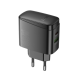 Зарядний блок живлення Type-C+USB HOCO CS63A Bright 65 W 20 V 3.25 A чорний