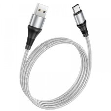 Кабель USB/Type-C 1 м Hoco X50 Excellent 3 А сірий з чорним