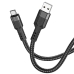 Кабель USB/Type-C 1.2 м HOCO U110 3 A чорний з сірим Кабель USB/Type-C 1.2 м HOCO U110 3 A чорний з сірим