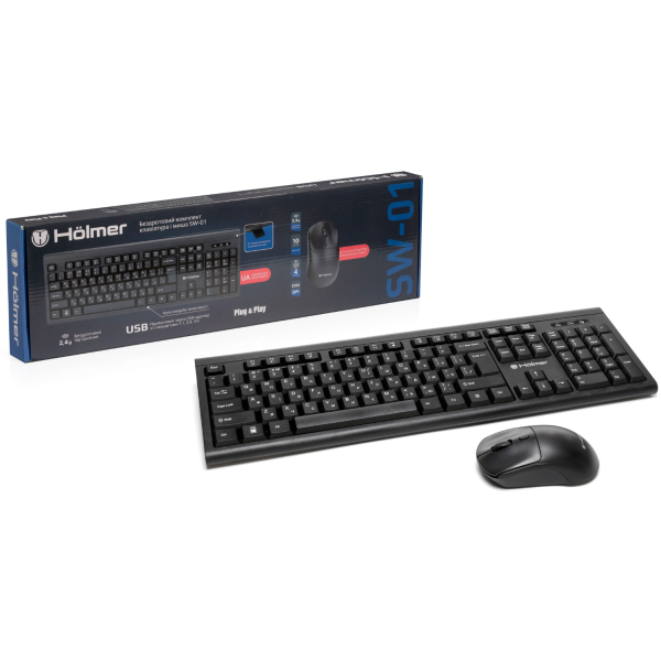 Комплект бездротовий клавіатура та миша Hölmer SW-01 чорний