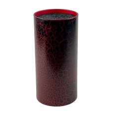 Підставка для ножів Empire ЕМ-2446 Коло пластик 22 см чорний з червоним