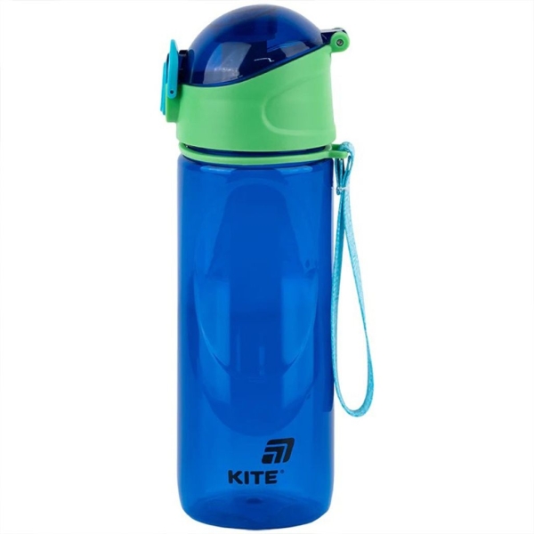 Пляшка для води Kite K25-400-3 з ремінцем 530 мл синій