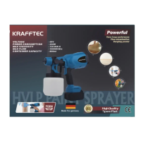 Фарбопульт електричний акумуляторний Krafftec 008837 200 Вт 0.8 л 2-3 мм синій new
