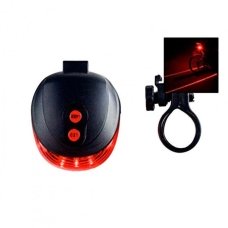 Ліхтар велосипедний сигнальний на батарейках BL-118 задній з кріпленням червоний з чорним