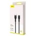 Кабель Type-C /Apple Lightning 1 м Baseus Cafule 18 Вт 2.4 А чорний з червоним