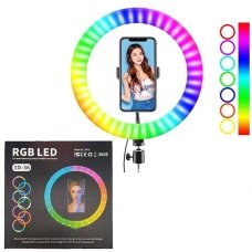 Кільцева лампа 36 см 3D-36 USB LED RGB з тримачем