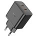 Зарядний блок живлення 2хType-C HOCO N35 Streamer 45 W чорний