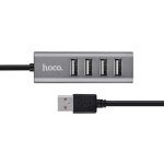 USB-хаб зовнішній 4 порти HOCO HB1 0.8 м сірий