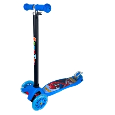 Самокат дитячий Людина-павук AT-02Y 4-колісний блакитний