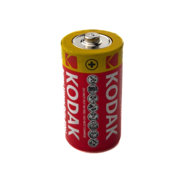 Батарейка циліндрична (бочонок) С KODAK Super Heavy Duty R14 сольова