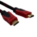 Кабель HDMI/HDMI 5 м чорний з червоним