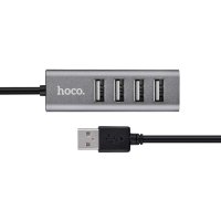 USB-хаб зовнішній 4 порти HOCO HB1 0.8 м сірий