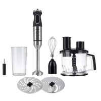 Блендер занурювальний з чашею 7в1 Ergo EHB-7500 1000 Вт 1.7 л сріблястий з чорним