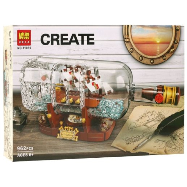 Конструктор ZH Toys 11050 Create Корабель в пляшці 962 деталі