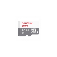 Карта пам'яті 64 GB San Disk Ultra MicroSDXC UHS-1 Class 10 A1 з адаптером білий з сірим