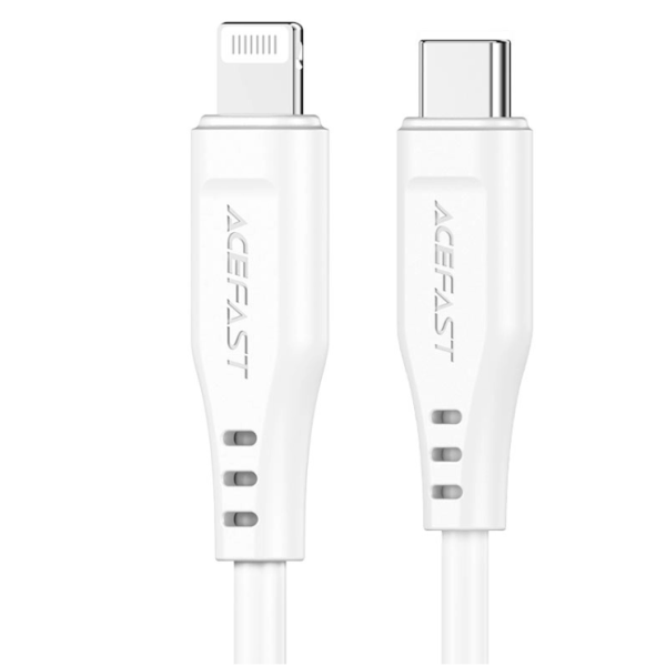 Кабель Type-C/Apple Lightning 1.2 м ACEFAST C3-01 30 Вт 3 А white new