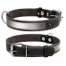 Нашийник для собак М світловідбиваючий Collar 02491 шкіра 25 мм 38-50 см чорний