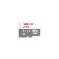Карта пам'яті 64 GB San Disk Ultra MicroSDXC UHS-1 Class 10 A1 з адаптером білий з сірим