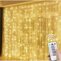 Світлодіодна гірлянда штора LED Light 3х2 метри від USB + пульт Теплий SF-19 new Світлодіодна гірлянда штора LED Light 3х2 метри від USB + пульт Теплий SF-19 new
