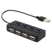 USB-хаб зовнішній 4 порти з вимикачами 0.15 м чорний