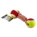 Жувальна іграшка для собак М'ячі з канатом 643 21 см червоний з жовтим Жувальна іграшка для собак М'ячі з канатом 643 21 см червоний з жовтим