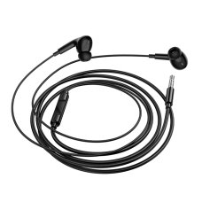 Навушники дротові вакуумні Borofone BM100 Pro Fuente AUX з мікрофоном чорний