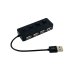 USB-хаб зовнішній 4 порти з вимикачами 0.15 м чорний