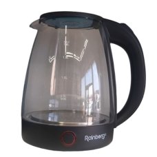 / Електрочайник Rainberg RB-2240 2200Вт, 2л, 0.5м, прозорий, скляний, дисковий