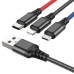 Кабель 3в1 USB/Apple Lightning+Type-C+microUSB 1 м HOCO X76 2 А різнобарвний Кабель 3в1 USB/Apple Lightning+Type-C+microUSB 1 м HOCO X76 2 А різнобарвний
