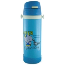 / Термос дитячий нержавіюча сталь 0.5 л Unique UN-1061 з трубочкою блакитний з синім
