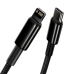 Кабель Type-C/Apple Lightning 2 м Baseus Tungsten 20 Вт чорний Кабель Type-C/Apple Lightning 2 м Baseus Tungsten 20 Вт чорний
