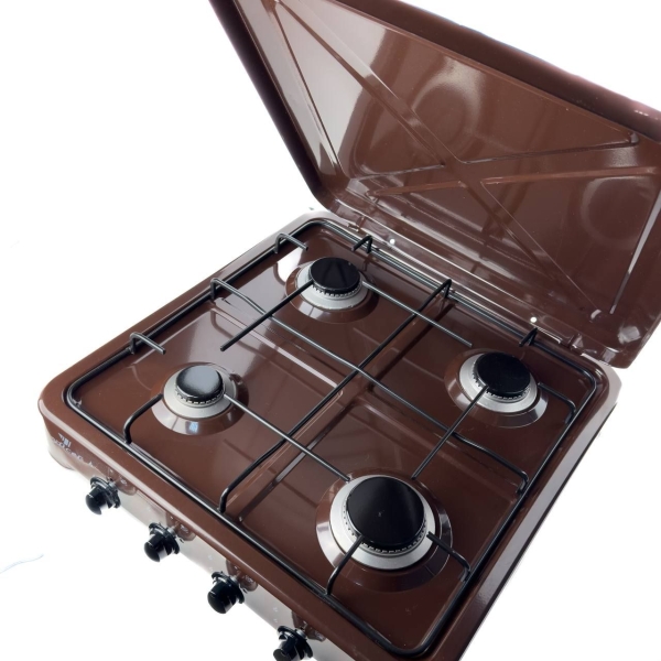 Настільна плита газова  4 конфорки Yucel О-400 метал 1850 Вт коричневий