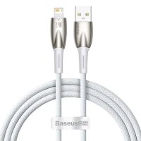 Кабель USB/Apple Lightning 1 м Baseus Glimmer 2.4 А білий