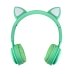 Навушники дитячі бездротові накладні MZ-08M LED MP3 Bluetooth з вушками зелений Навушники дитячі бездротові накладні MZ-08M LED MP3 Bluetooth з вушками зелений