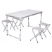 Стіл складаний для пікніка Grand Picnic 120 x 60 см 4 стільці сірий